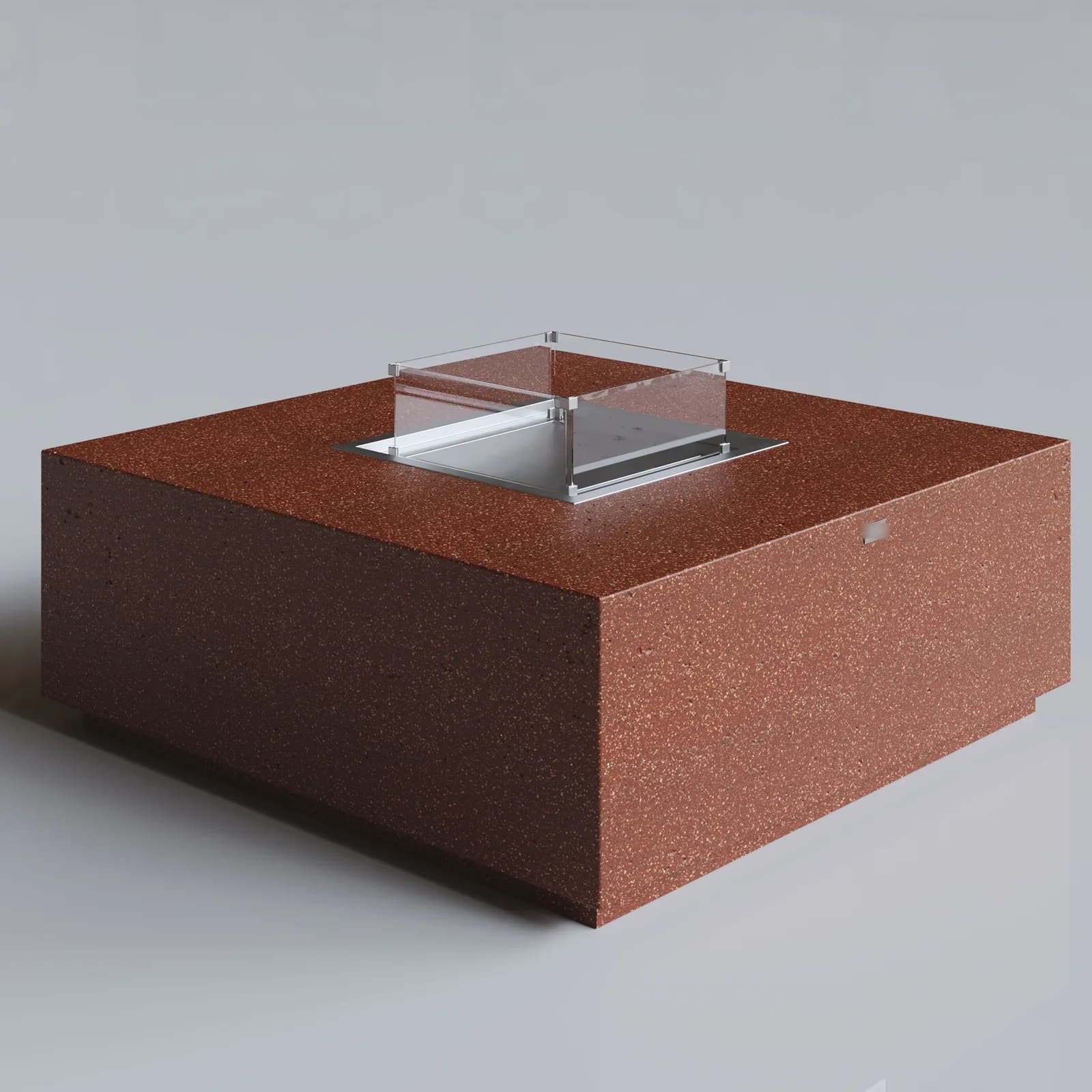 KÜLÇE Beton Ateş Çukuru Bahçe Şöminesi - Bordo renk, XL ölçü