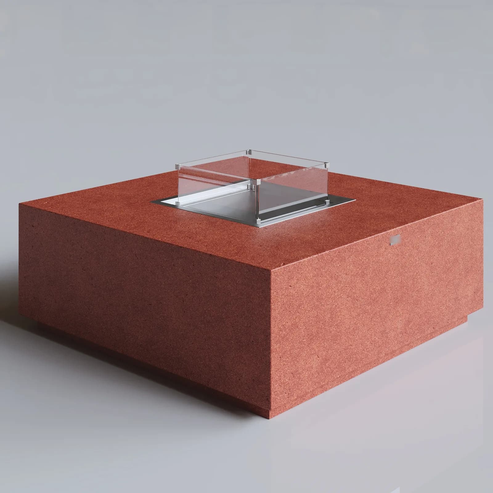 KÜLÇE Beton Ateş Çukuru Bahçe Şöminesi - Kırmızı renk, XL ölçü