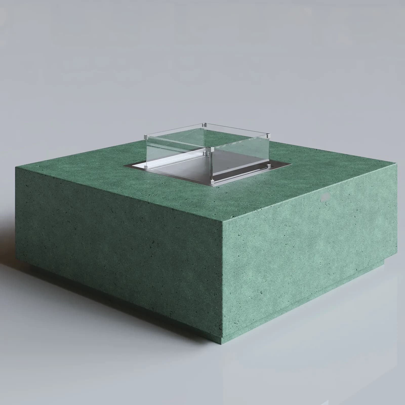 KÜLÇE Beton Ateş Çukuru Bahçe Şöminesi - Yeşil renk, XL ölçü