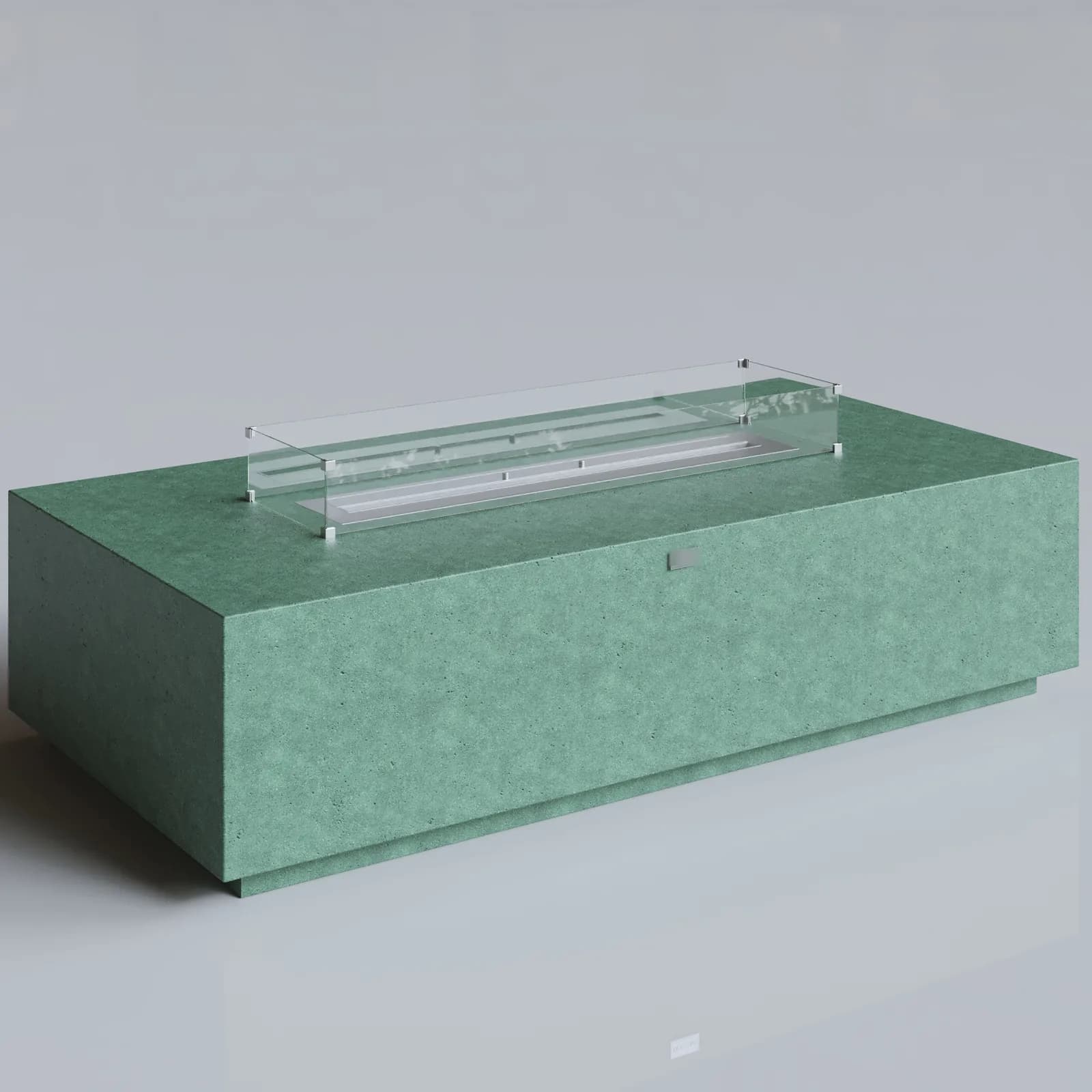 ALEV Beton Ateş Çukuru Bahçe Şöminesi - Yeşil renk, XL ölçü