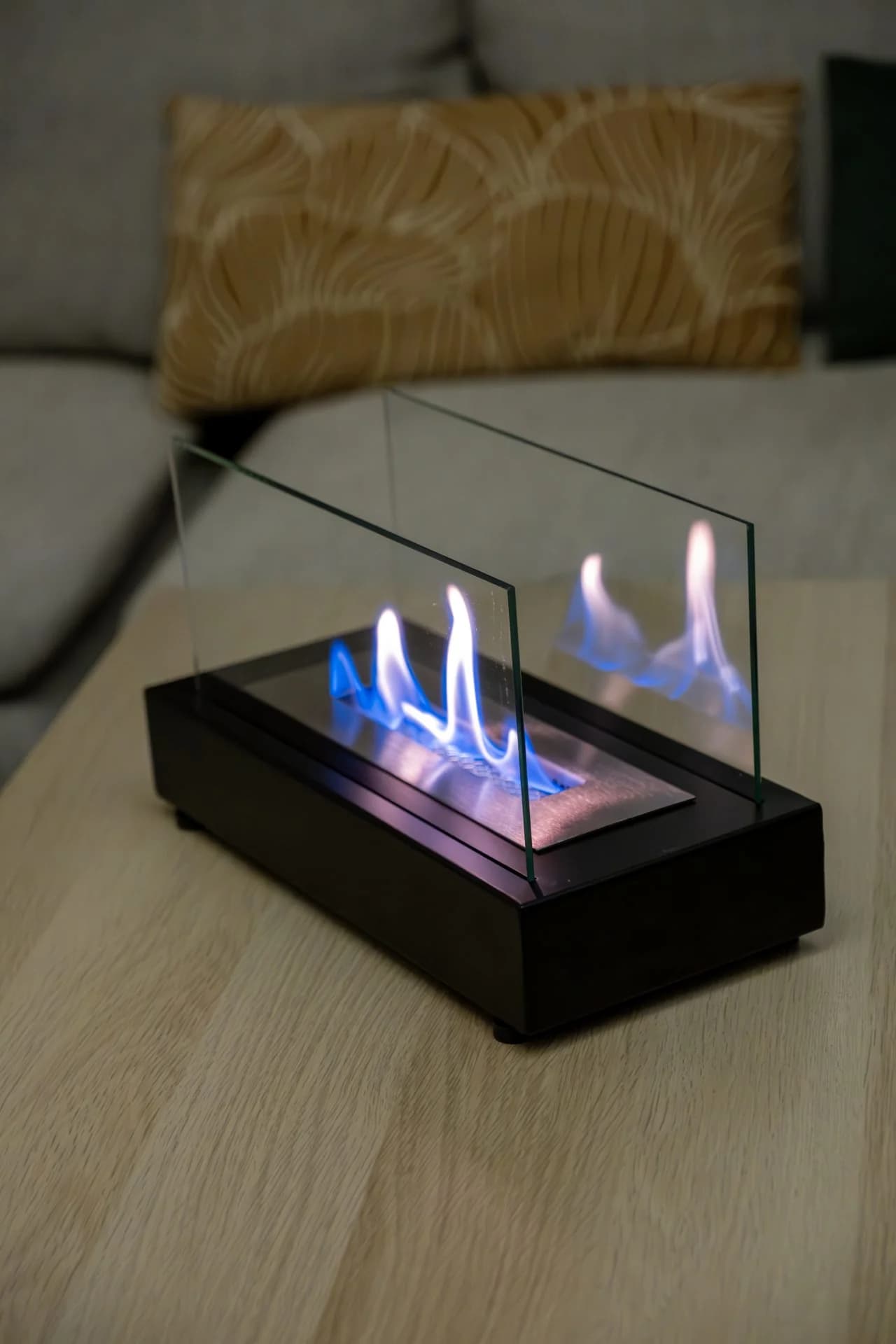 Lüx Dikdörtgen Masaüstü Şömine Siyah Bioethanol Bacasız Şömine Modelleri ve Fiyatları - SS Concept