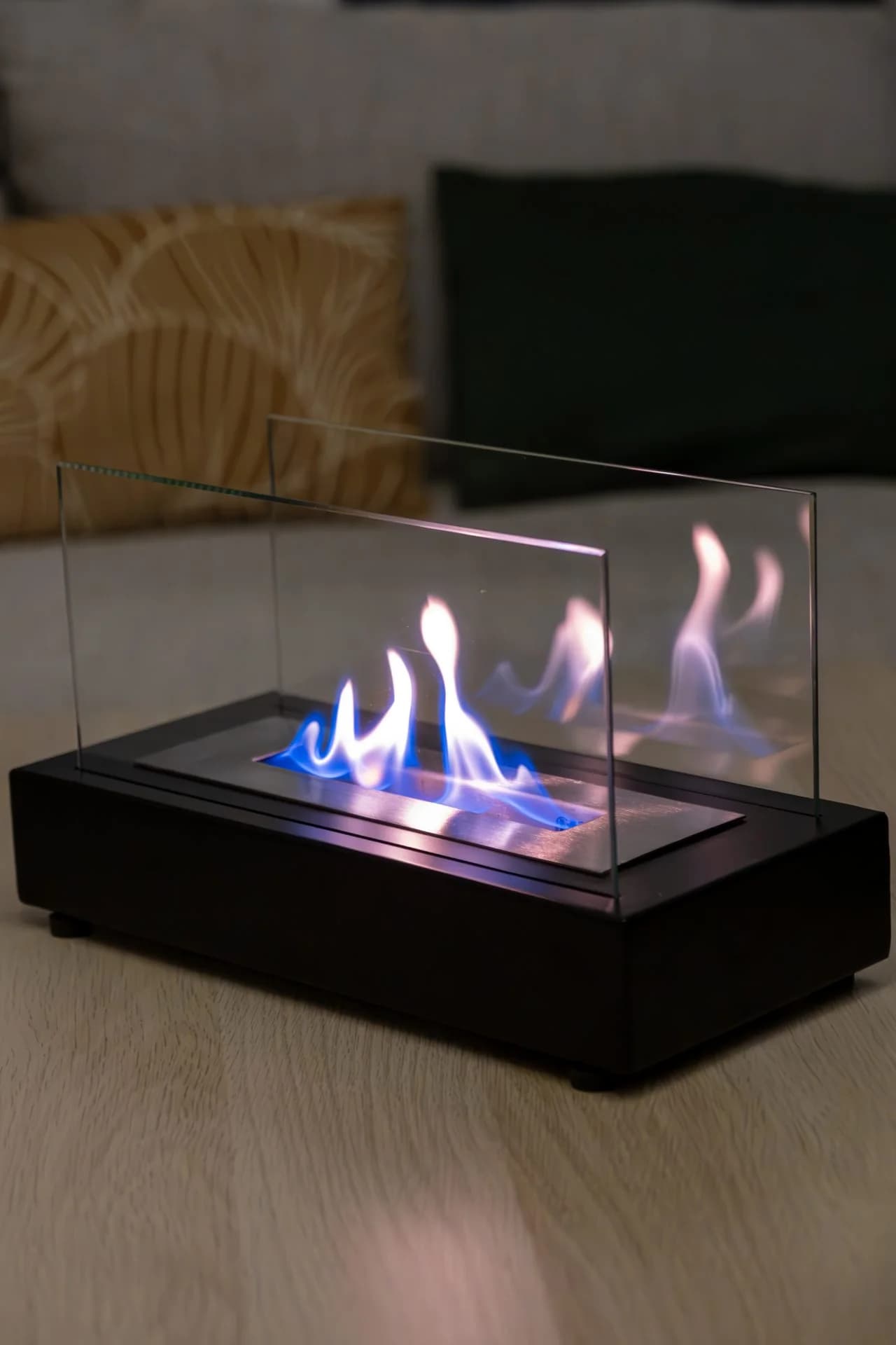 Lüx Dikdörtgen Masaüstü Şömine Siyah Bioethanol Bacasız Şömine Modelleri ve Fiyatları - SS Concept