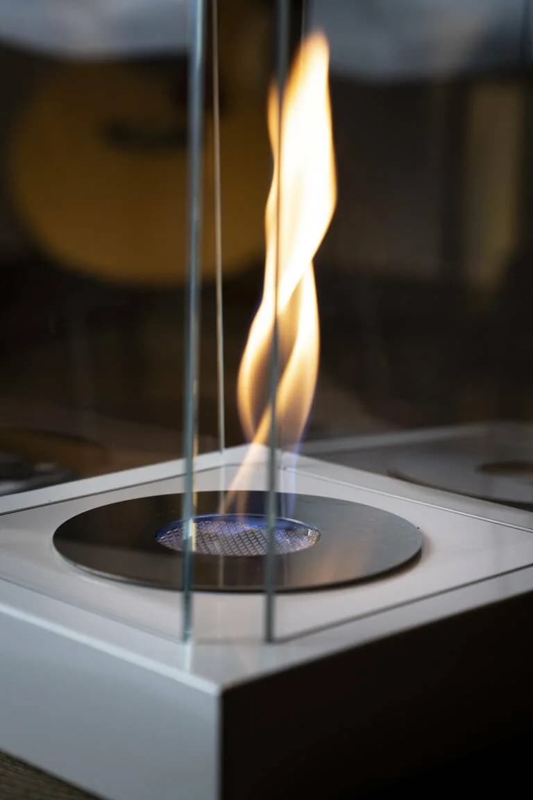 Masa Üstü Kare Şömine Beyaz Bioethanol Bacasız Şömine Modelleri ve Fiyatları - SS Concept
