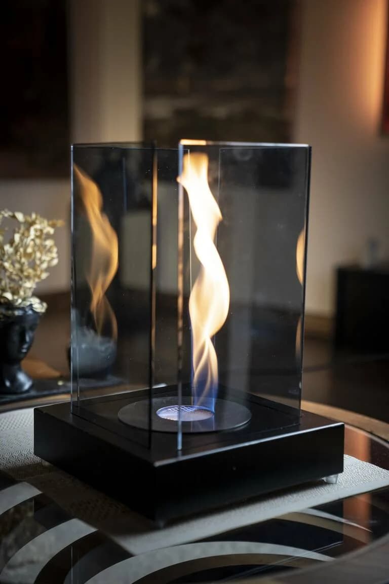 Masa Üstü Kare Şömine Siyah Bioethanol Bacasız Şömine Modelleri ve Fiyatları - SS Concept