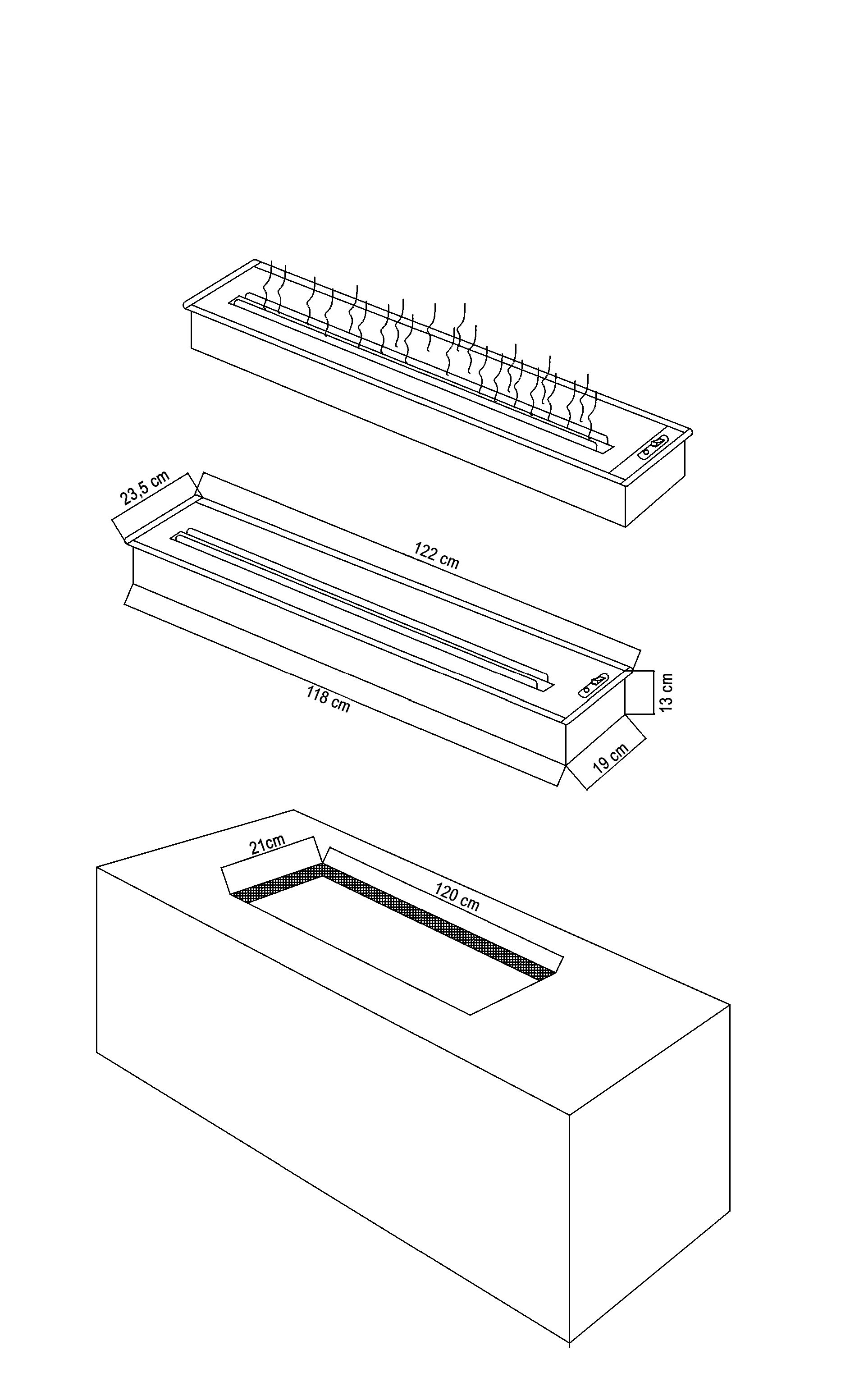 Buharlı Şömine 122 Cm (3 Boyutlu) Su Buharlı 3D Elektrikli Şömine Modelleri ve Fiyatları - SS Concept