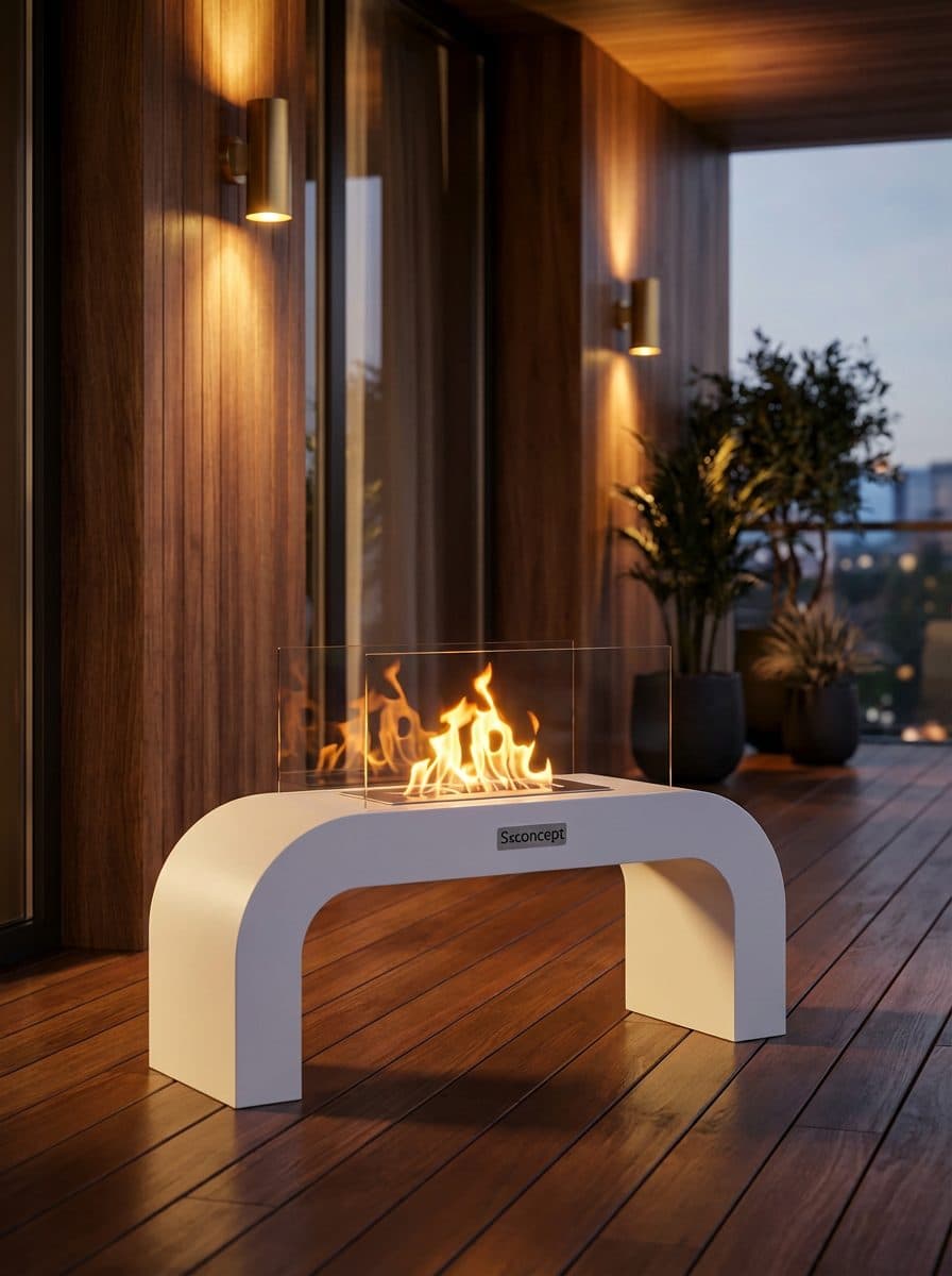 ArcFlame Taşınabilir Şömine (Beyaz)