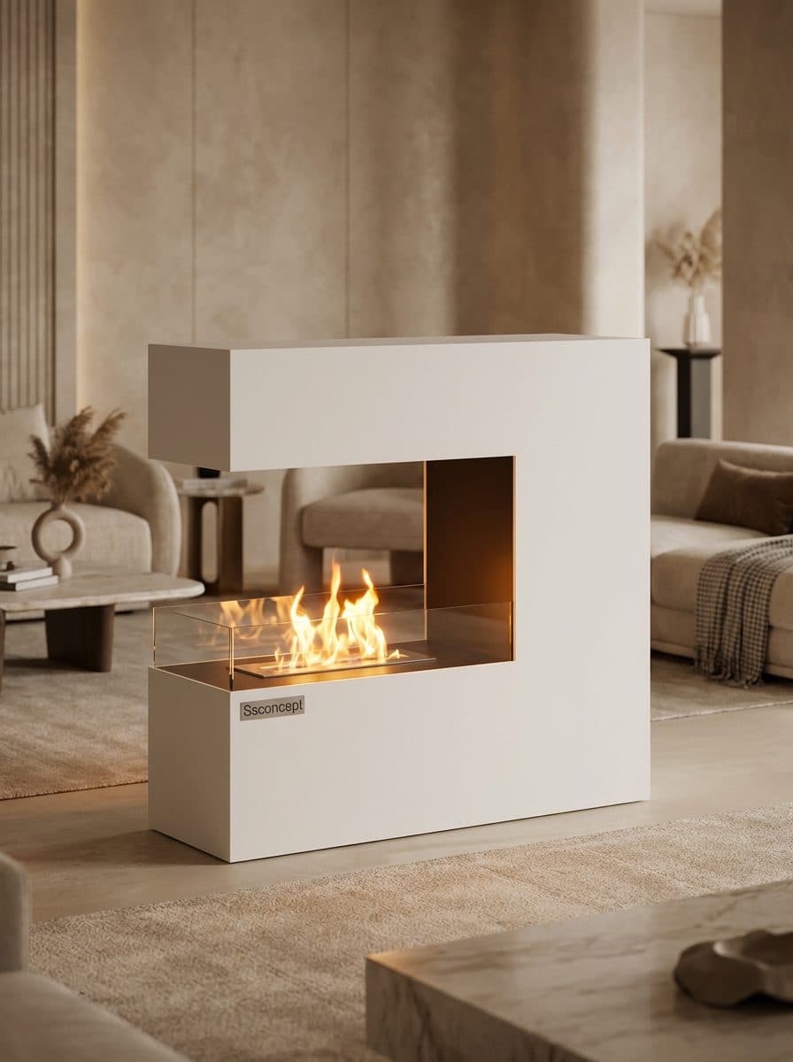 CeraFlame Taşınabilir Şömine (Beyaz) Bioethanol Bacasız Şömine Modelleri ve Fiyatları - SS Concept