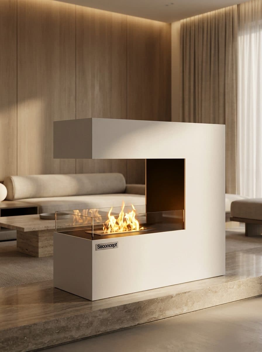 CeraFlame Taşınabilir Şömine (Beyaz) Bioethanol Bacasız Şömine Modelleri ve Fiyatları - SS Concept