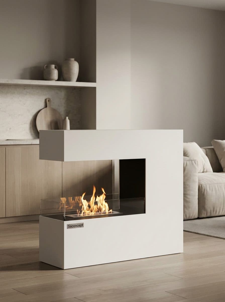 CeraFlame Taşınabilir Şömine (Beyaz) Bioethanol Bacasız Şömine Modelleri ve Fiyatları - SS Concept