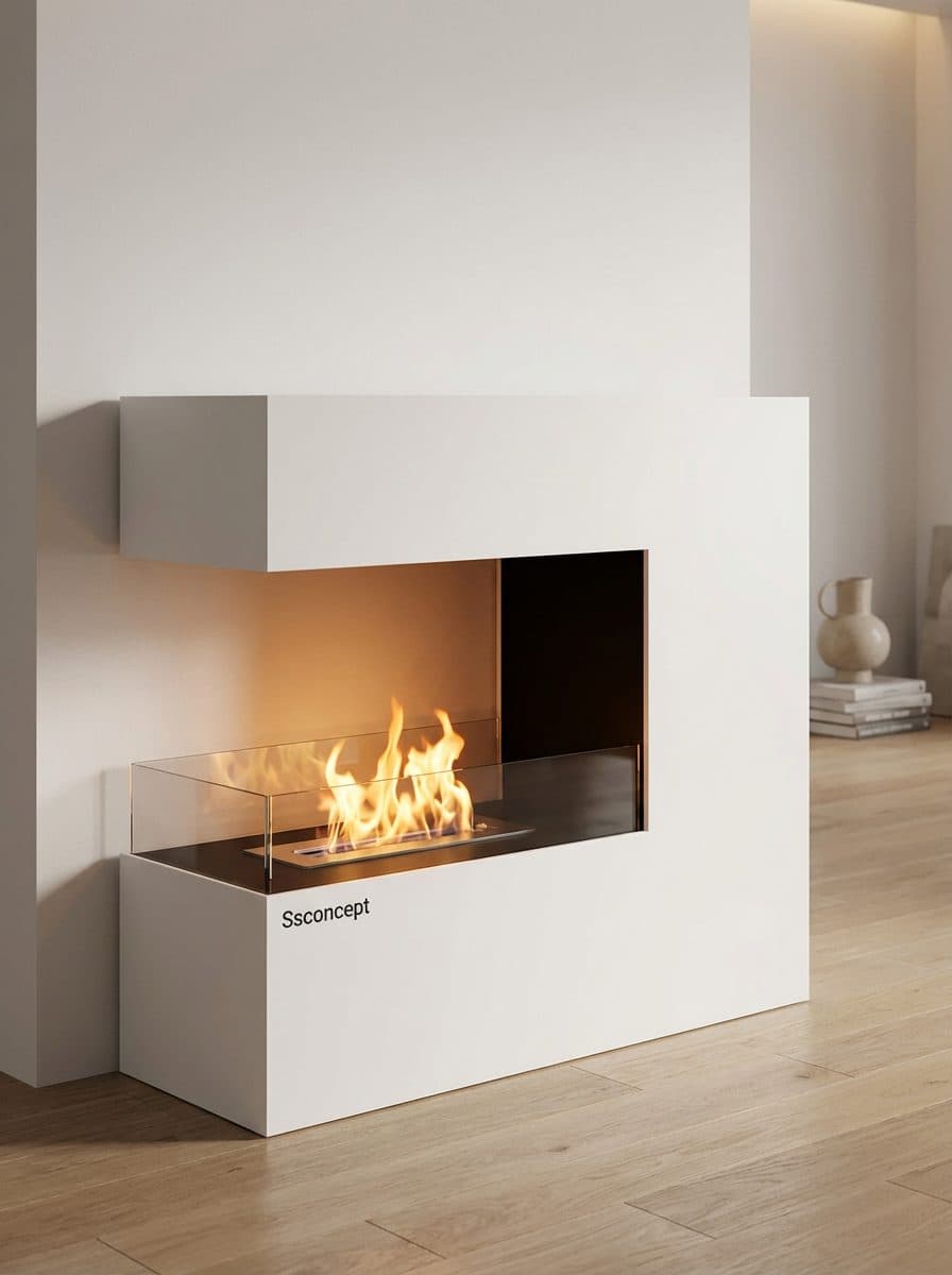 CeraFlame Taşınabilir Şömine (Beyaz) Bioethanol Bacasız Şömine Modelleri ve Fiyatları - SS Concept