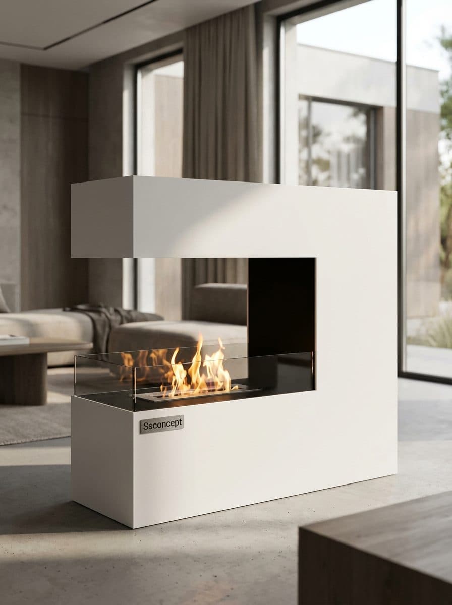 CeraFlame Taşınabilir Şömine (Beyaz) Bioethanol Bacasız Şömine Modelleri ve Fiyatları - SS Concept