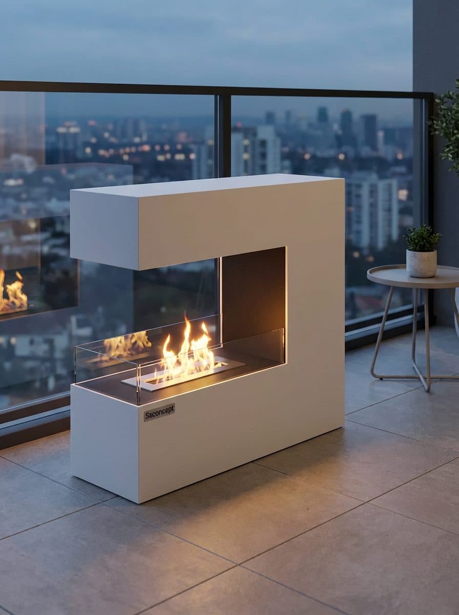 CeraFlame Taşınabilir Şömine (Beyaz) Bioethanol Bacasız Şömine Modelleri ve Fiyatları - SS Concept