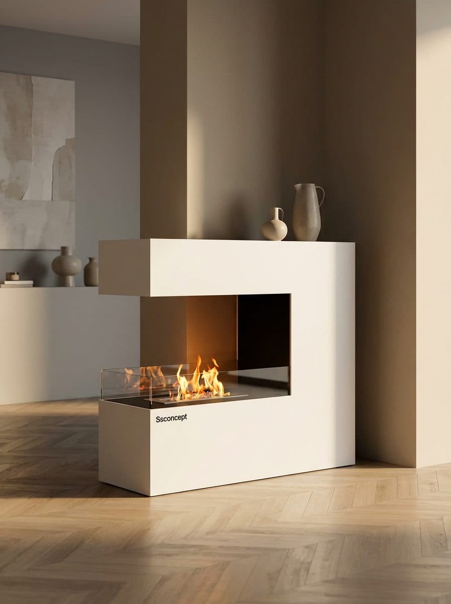 CeraFlame Taşınabilir Şömine (Beyaz) Bioethanol Bacasız Şömine Modelleri ve Fiyatları - SS Concept