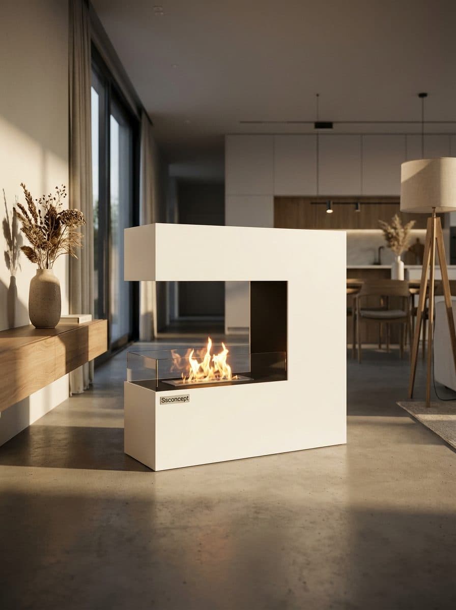 CeraFlame Taşınabilir Şömine (Beyaz) Bioethanol Bacasız Şömine Modelleri ve Fiyatları - SS Concept