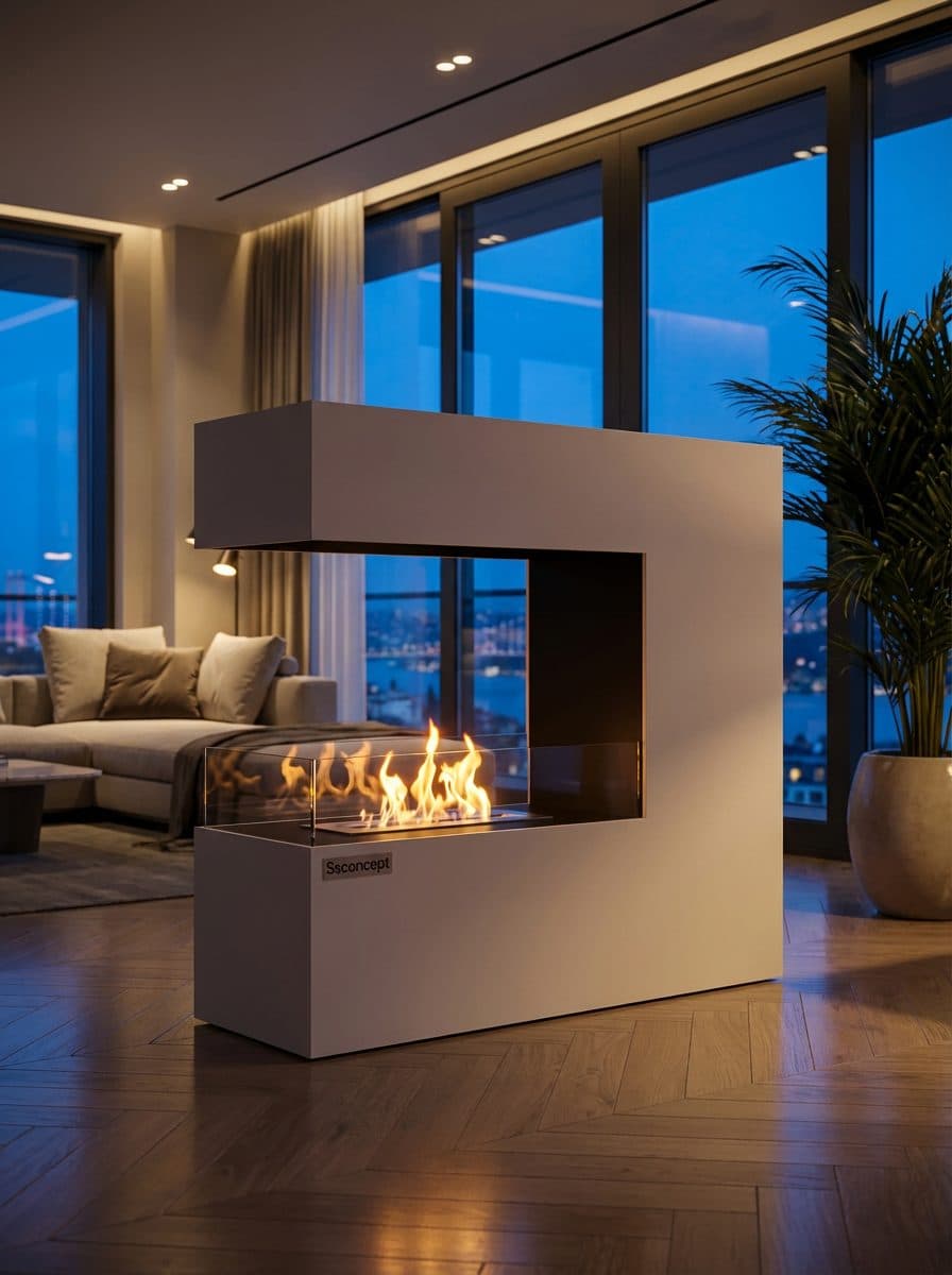 CeraFlame Taşınabilir Şömine (Beyaz) Bioethanol Bacasız Şömine Modelleri ve Fiyatları - SS Concept