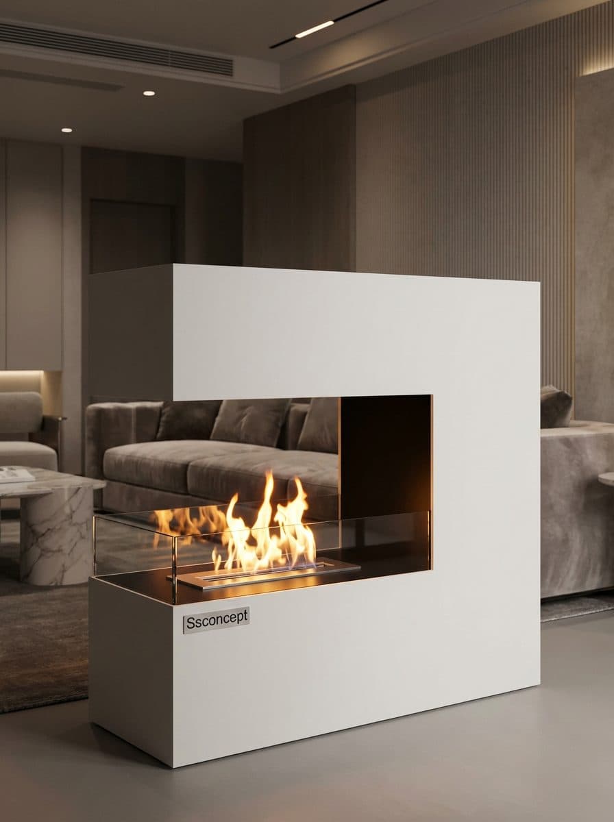 CeraFlame Taşınabilir Şömine (Beyaz) Bioethanol Bacasız Şömine Modelleri ve Fiyatları - SS Concept