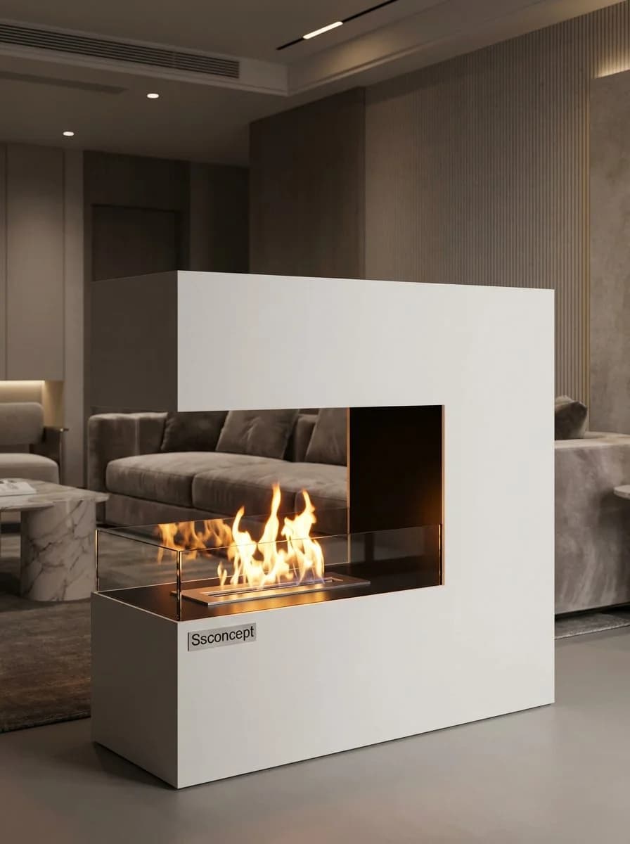 CeraFlame Taşınabilir Şömine (Beyaz) Bioethanol Bacasız Şömine Modelleri ve Fiyatları - SS Concept