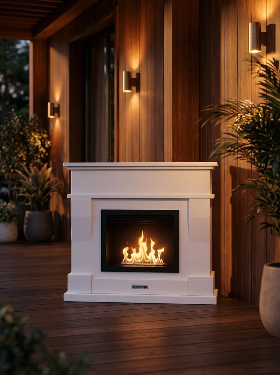 ComfortFire Taşınabilir Şömine (Beyaz) Bioethanol Bacasız Şömine Modelleri ve Fiyatları - SS Concept