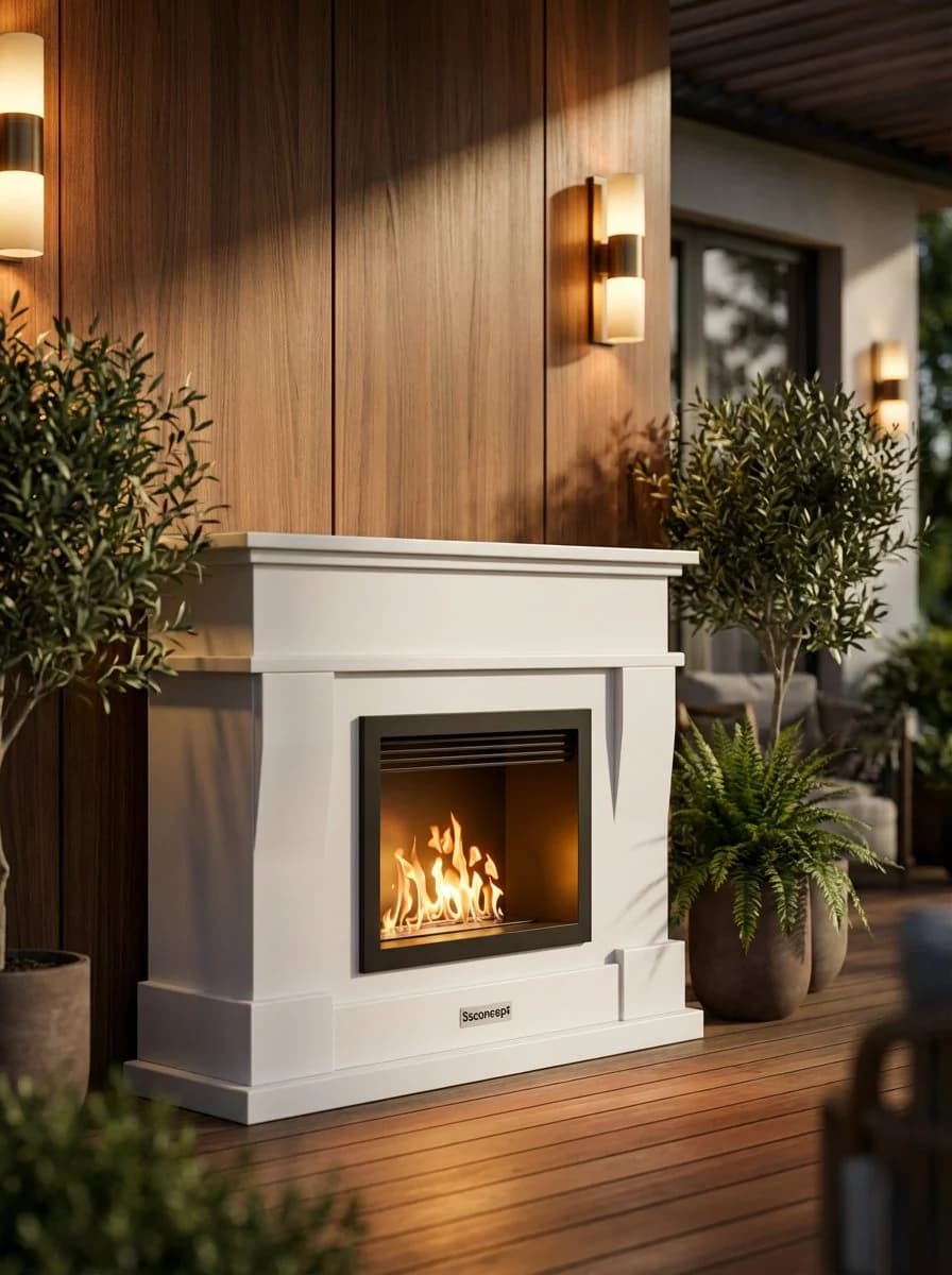 ComfortFire Taşınabilir Şömine (Beyaz) Bioethanol Bacasız Şömine Modelleri ve Fiyatları - SS Concept