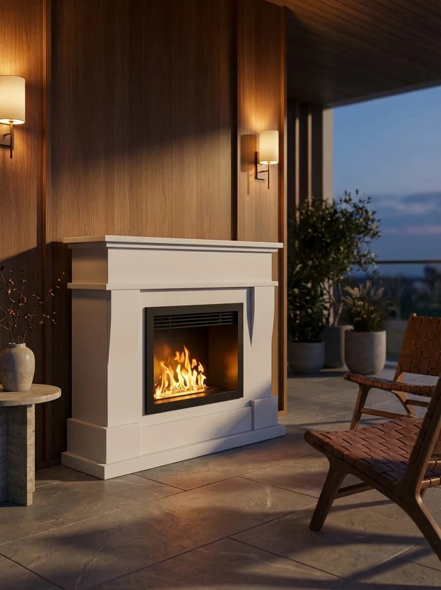 ComfortFire Taşınabilir Şömine (Beyaz) Bioethanol Bacasız Şömine Modelleri ve Fiyatları - SS Concept