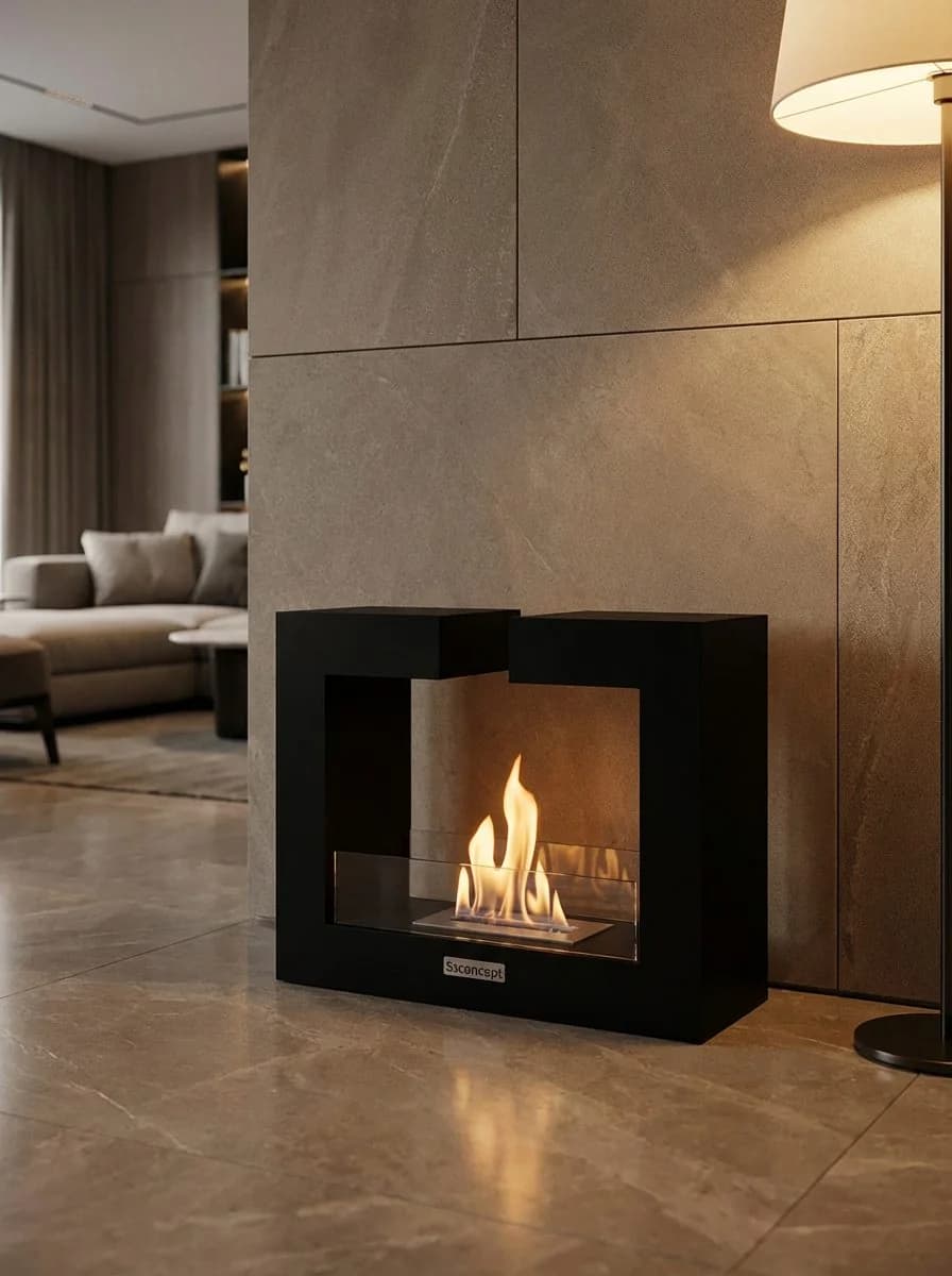 FrameFire Taşınabilir Şömine Bioethanol Bacasız Şömine Modelleri ve Fiyatları - SS Concept
