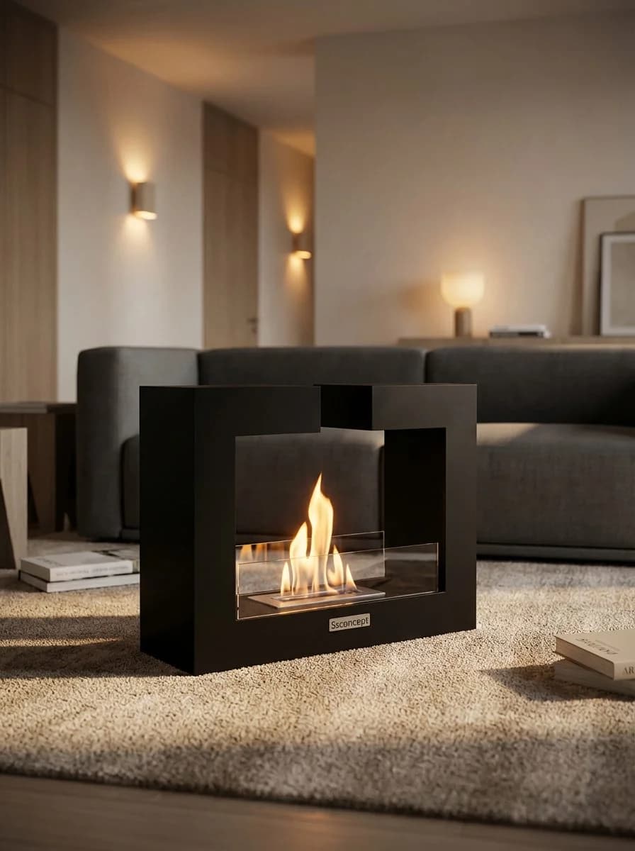 FrameFire Taşınabilir Şömine Bioethanol Bacasız Şömine Modelleri ve Fiyatları - SS Concept