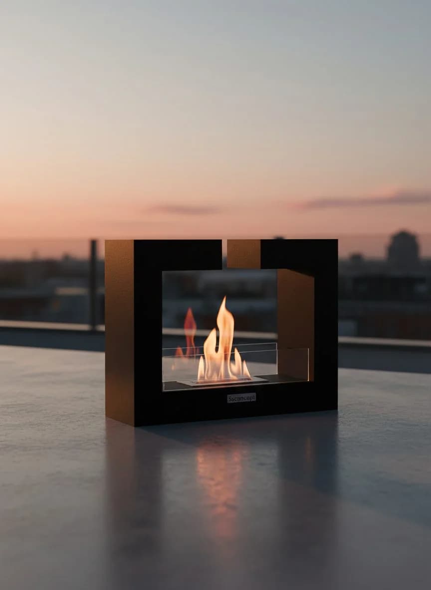 FrameFire Taşınabilir Şömine Bioethanol Bacasız Şömine Modelleri ve Fiyatları - SS Concept