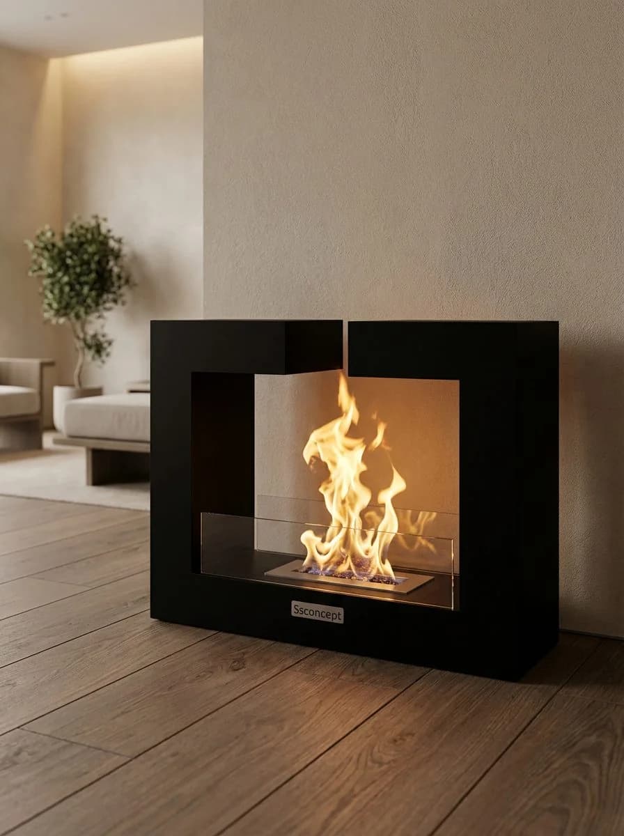 FrameFire Taşınabilir Şömine Bioethanol Bacasız Şömine Modelleri ve Fiyatları - SS Concept