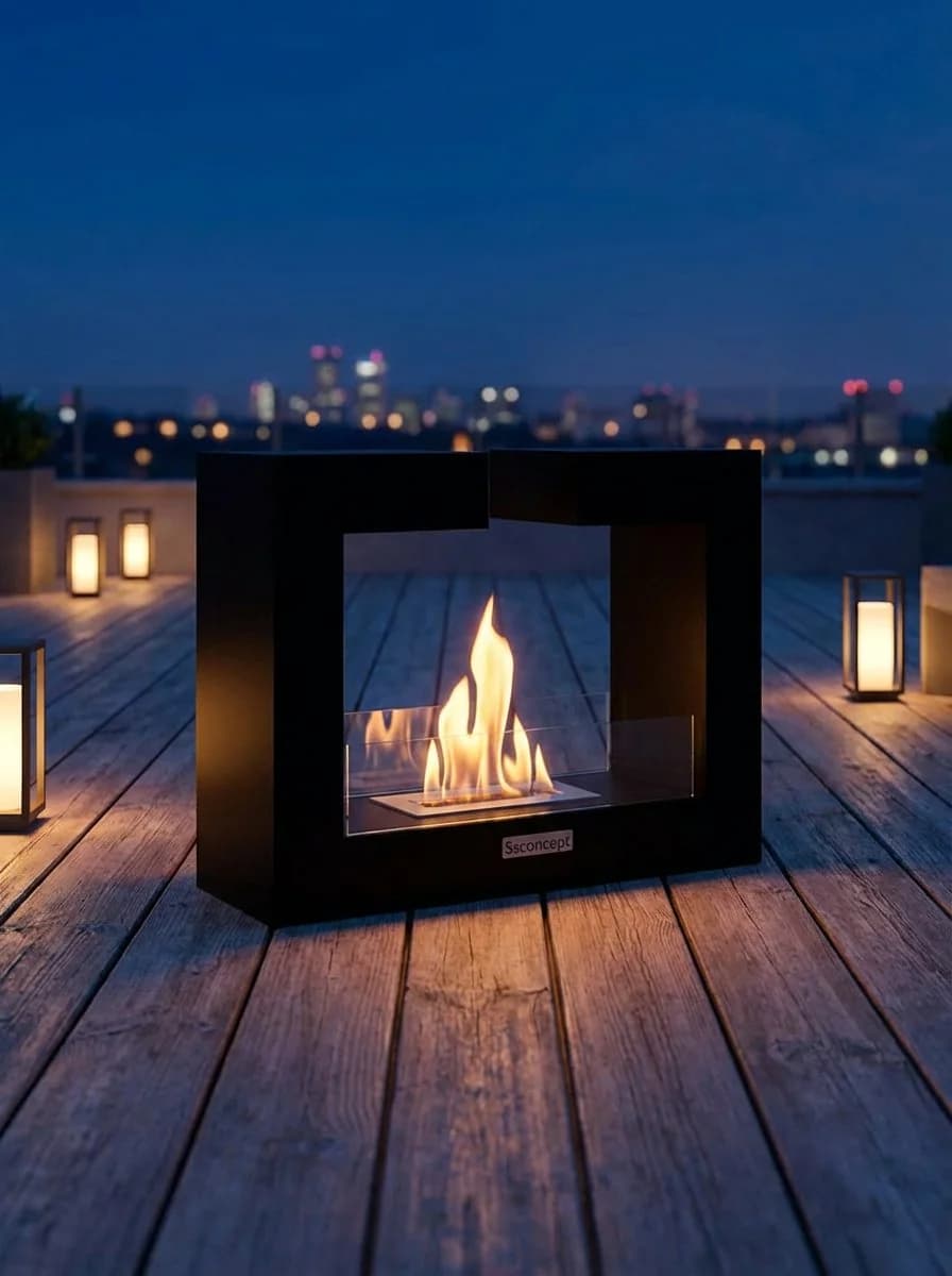 FrameFire Taşınabilir Şömine Bioethanol Bacasız Şömine Modelleri ve Fiyatları - SS Concept