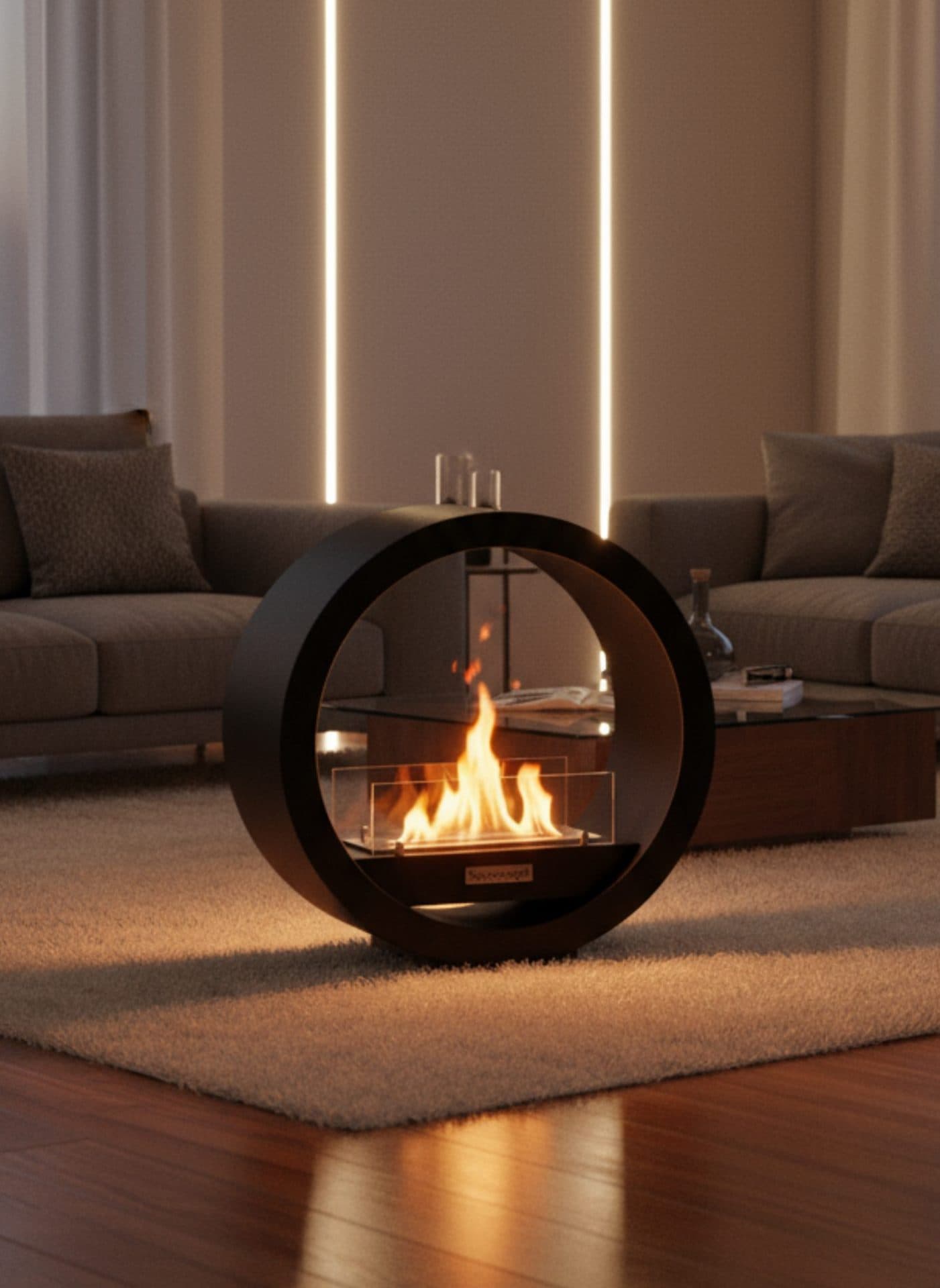 LunaFire Taşınabilir Şömine Bioethanol Bacasız Şömine Modelleri ve Fiyatları - SS Concept