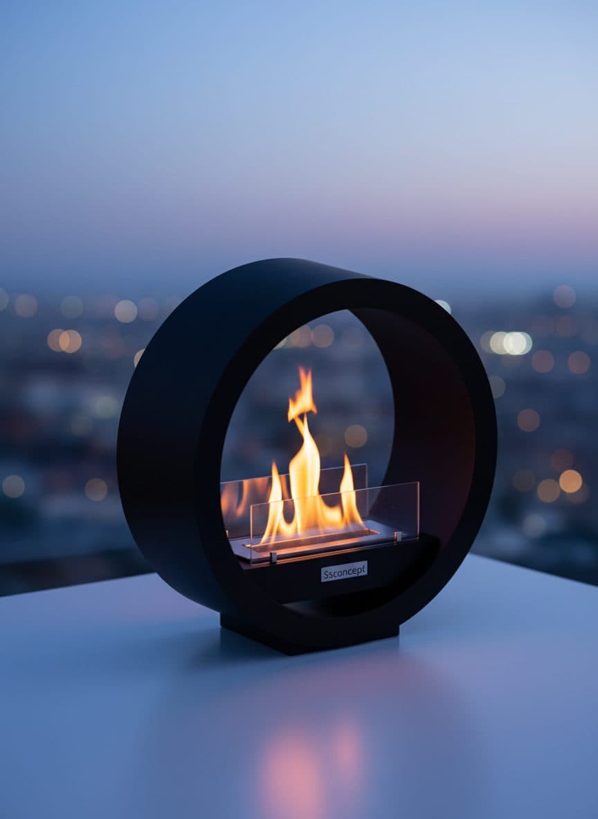 LunaFire Taşınabilir Şömine Bioethanol Bacasız Şömine Modelleri ve Fiyatları - SS Concept