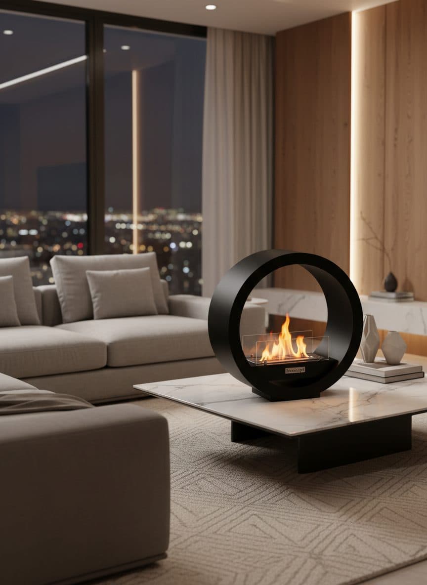 LunaFire Taşınabilir Şömine Bioethanol Bacasız Şömine Modelleri ve Fiyatları - SS Concept