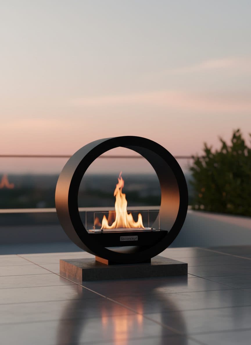 LunaFire Taşınabilir Şömine Bioethanol Bacasız Şömine Modelleri ve Fiyatları - SS Concept