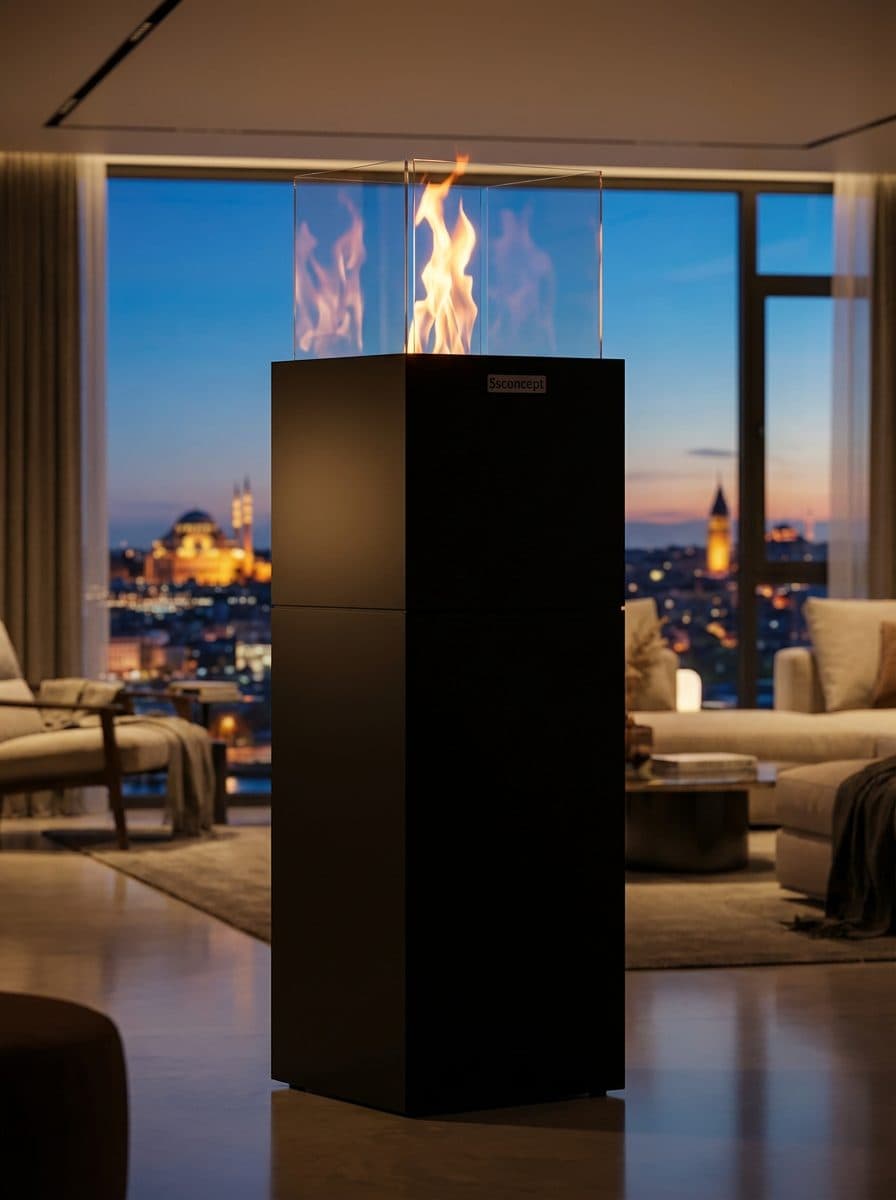 PrimeFire Taşınabilir Şömine Bioethanol Bacasız Şömine Modelleri ve Fiyatları - SS Concept