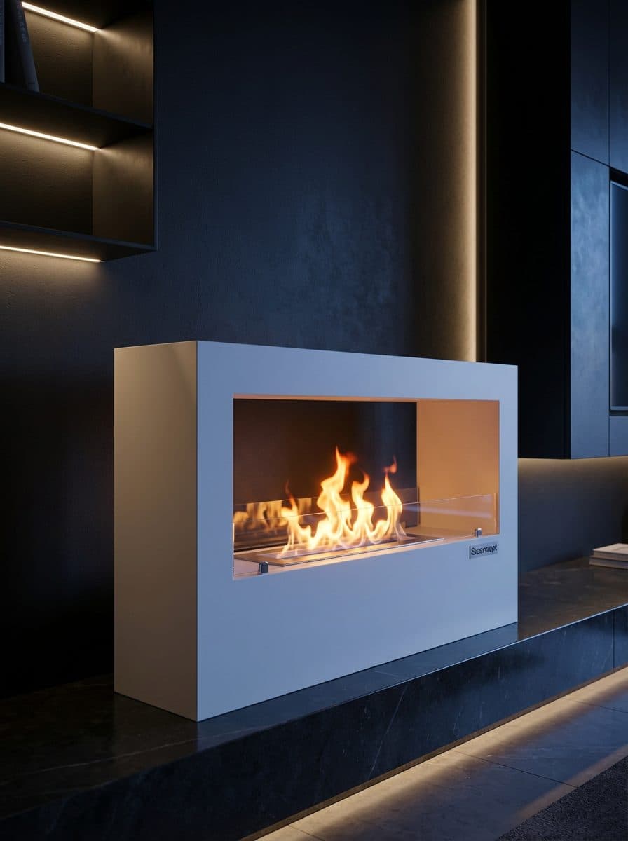 VistaFire Taşınabilir Şömine (Beyaz) Bioethanol Bacasız Şömine Modelleri ve Fiyatları - SS Concept