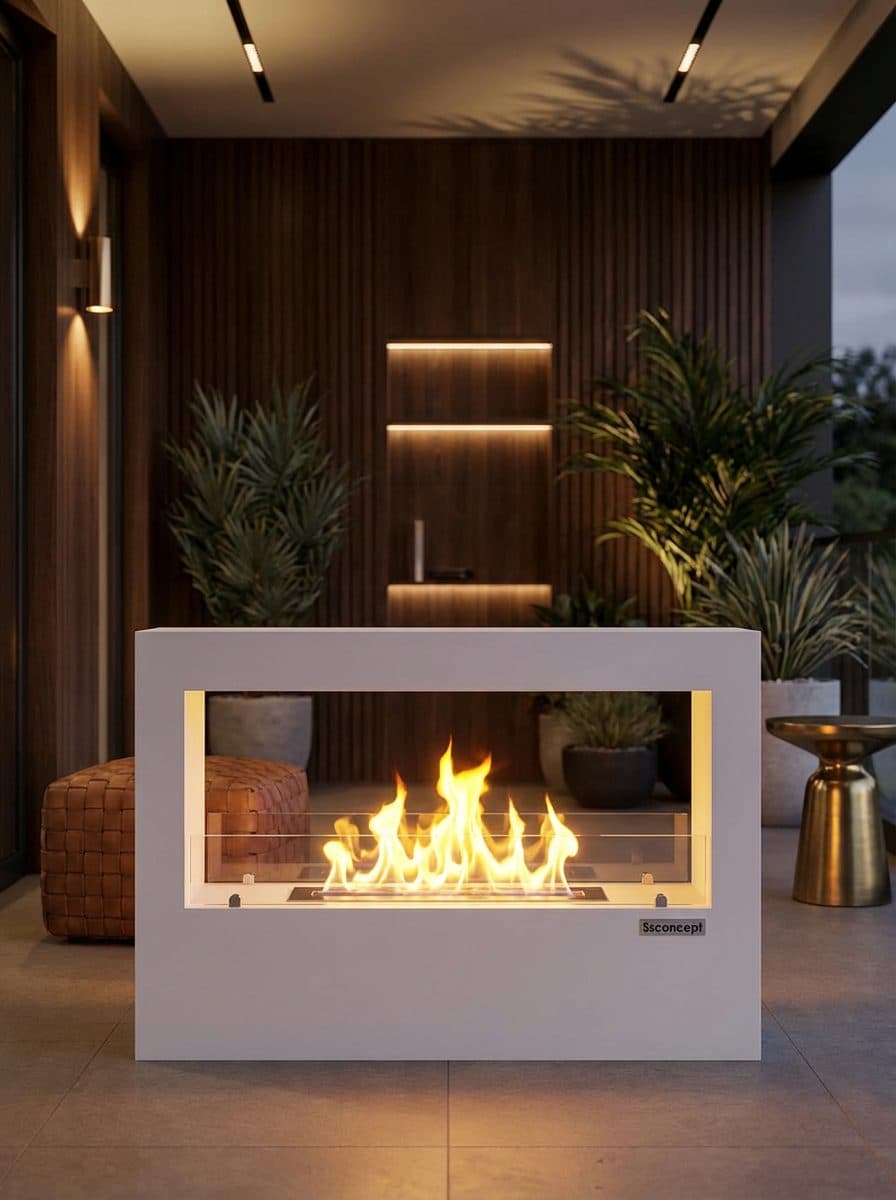 VistaFire Taşınabilir Şömine (Beyaz) Bioethanol Bacasız Şömine Modelleri ve Fiyatları - SS Concept