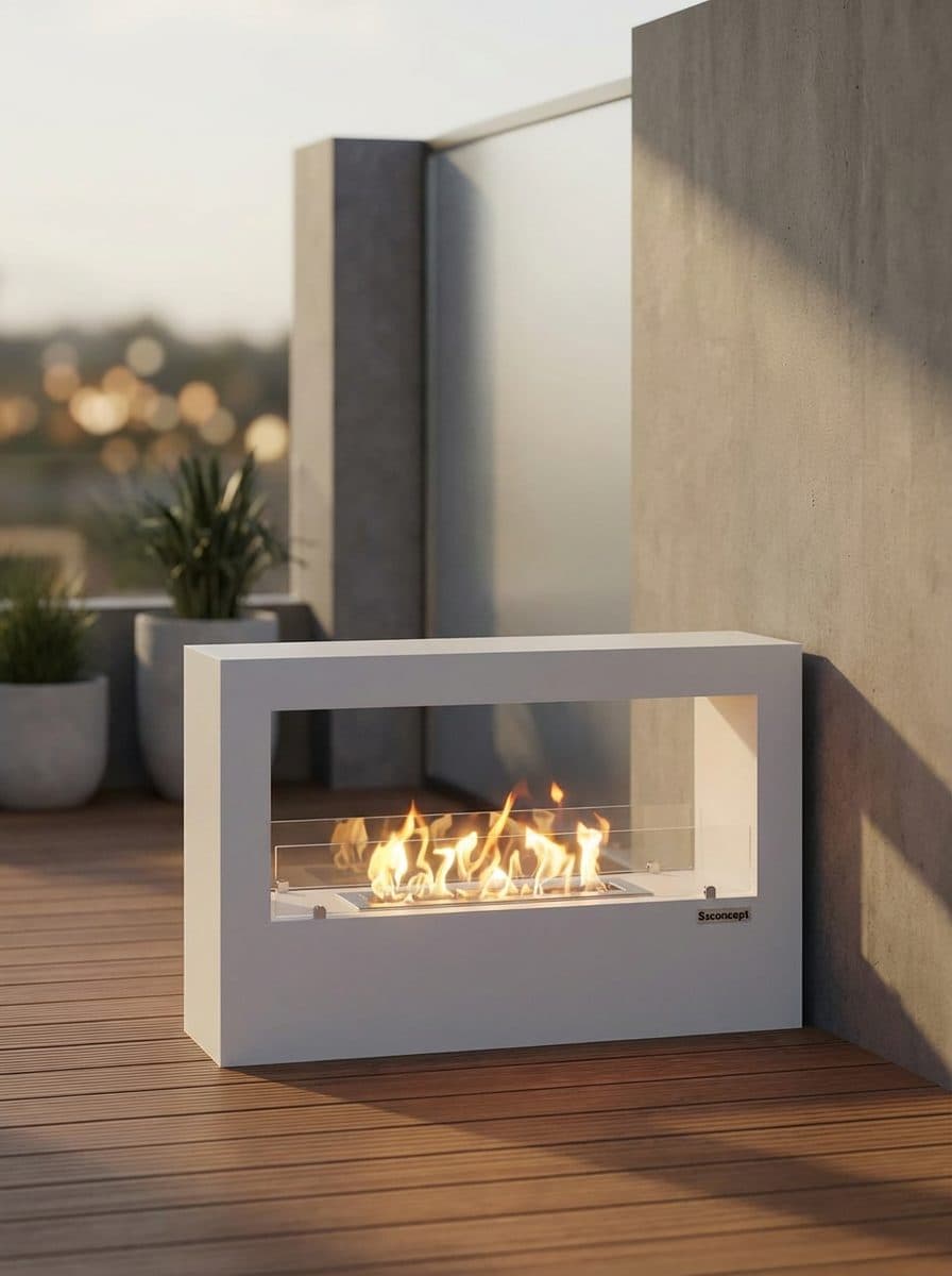 VistaFire Taşınabilir Şömine (Beyaz) Bioethanol Bacasız Şömine Modelleri ve Fiyatları - SS Concept