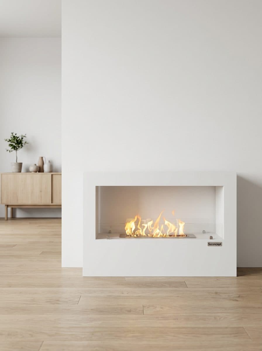 VistaFire Taşınabilir Şömine (Beyaz) Bioethanol Bacasız Şömine Modelleri ve Fiyatları - SS Concept