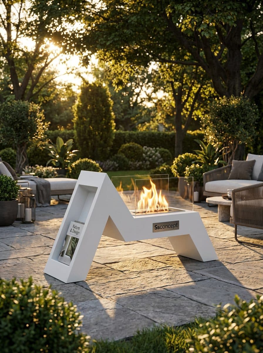 AngelFire Taşınabilir Şömine (Beyaz) Bioethanol Bacasız Şömine Modelleri ve Fiyatları - SS Concept