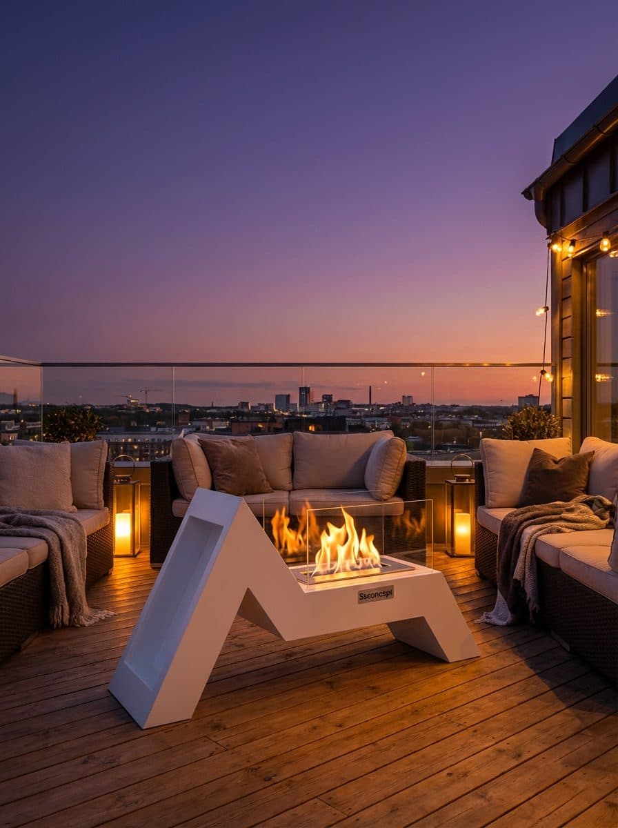 AngelFire Taşınabilir Şömine (Beyaz) Bioethanol Bacasız Şömine Modelleri ve Fiyatları - SS Concept