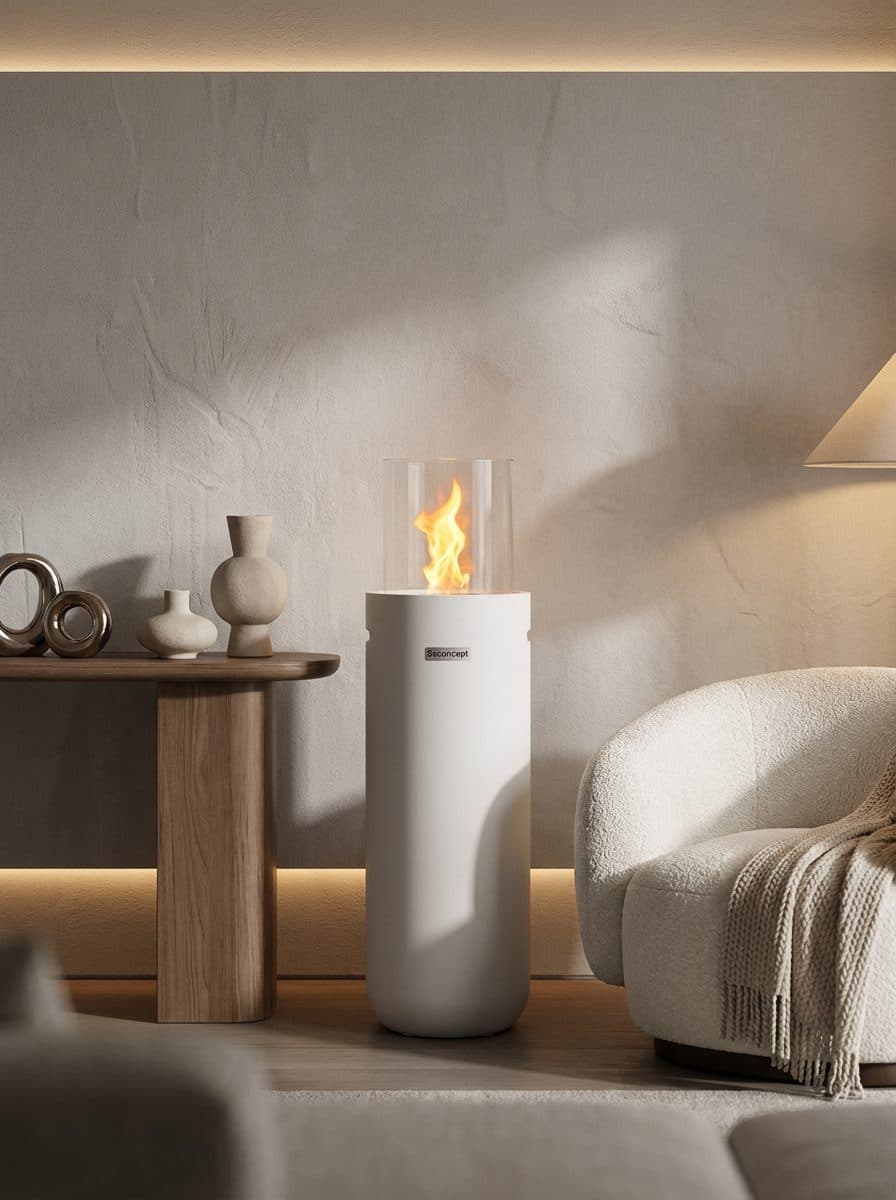 Torch A2 Taşınabilir Şömine (Beyaz) Bioethanol Bacasız Şömine Modelleri ve Fiyatları - SS Concept