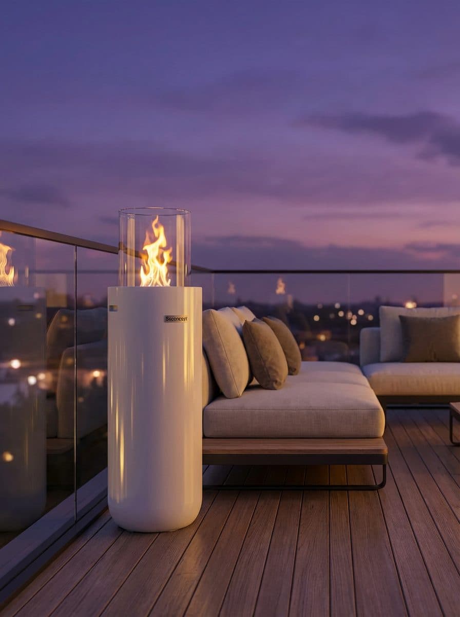 Torch A2 Taşınabilir Şömine (Beyaz) Bioethanol Bacasız Şömine Modelleri ve Fiyatları - SS Concept