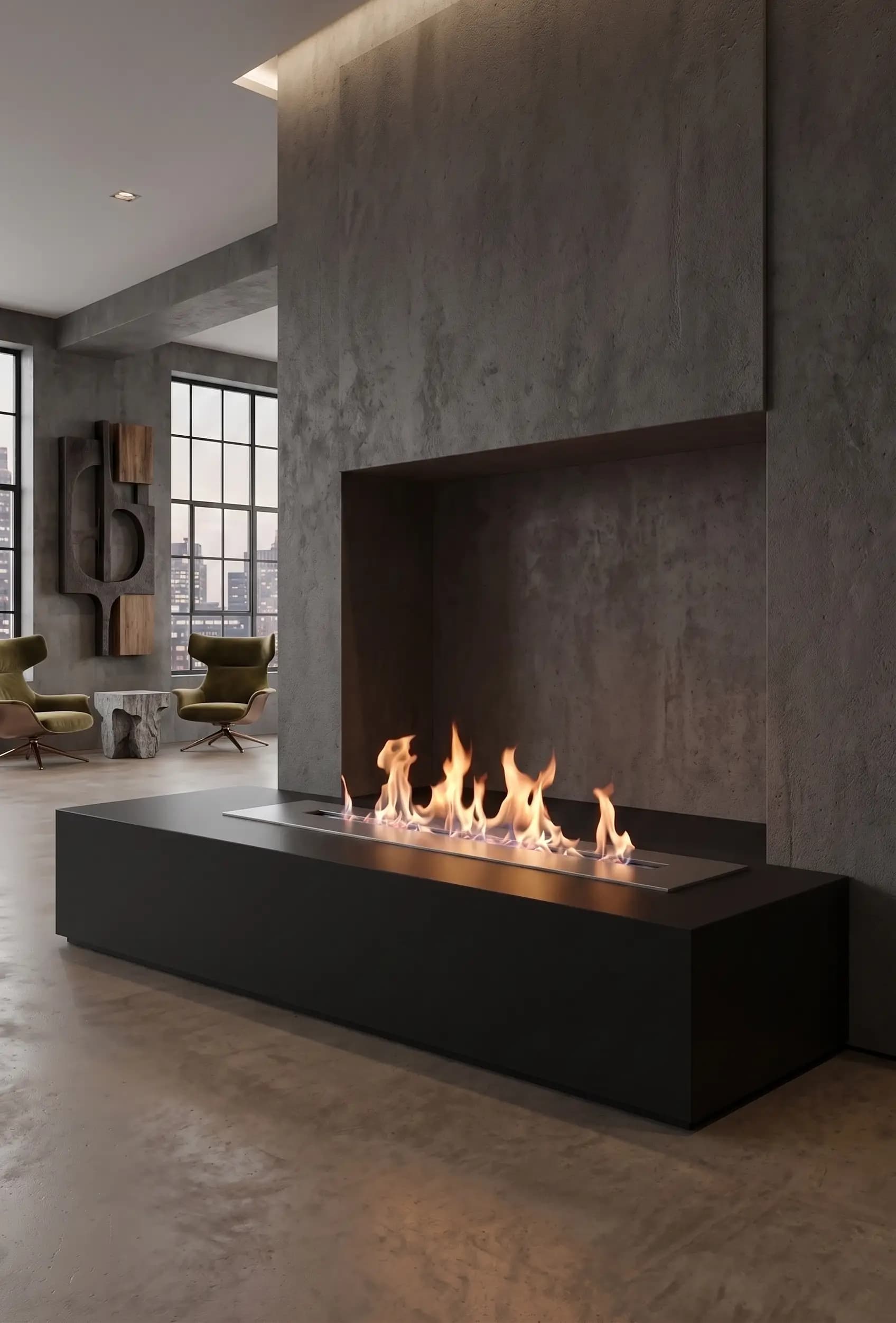 Uzaktan Kontrollü 100 Cm Bioethanol Burner Şömine