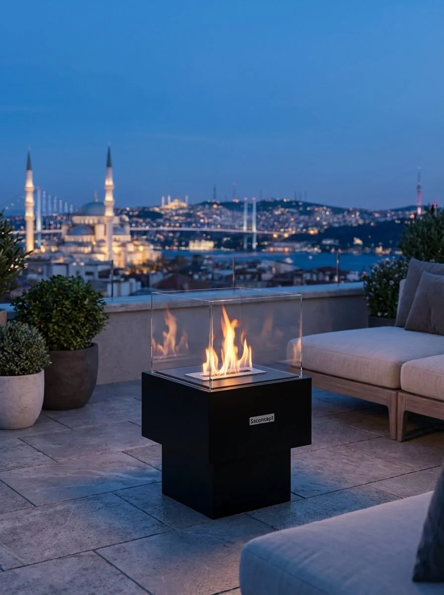 Temple Taşınabilir Şömine Bioethanol Bacasız Şömine Modelleri ve Fiyatları - SS Concept